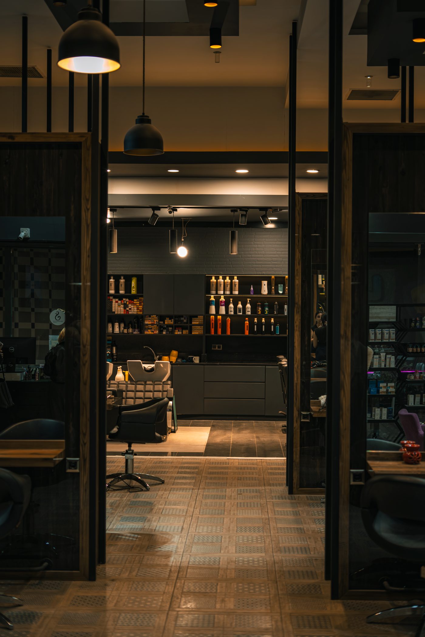 The Artemis salon floor in evening light