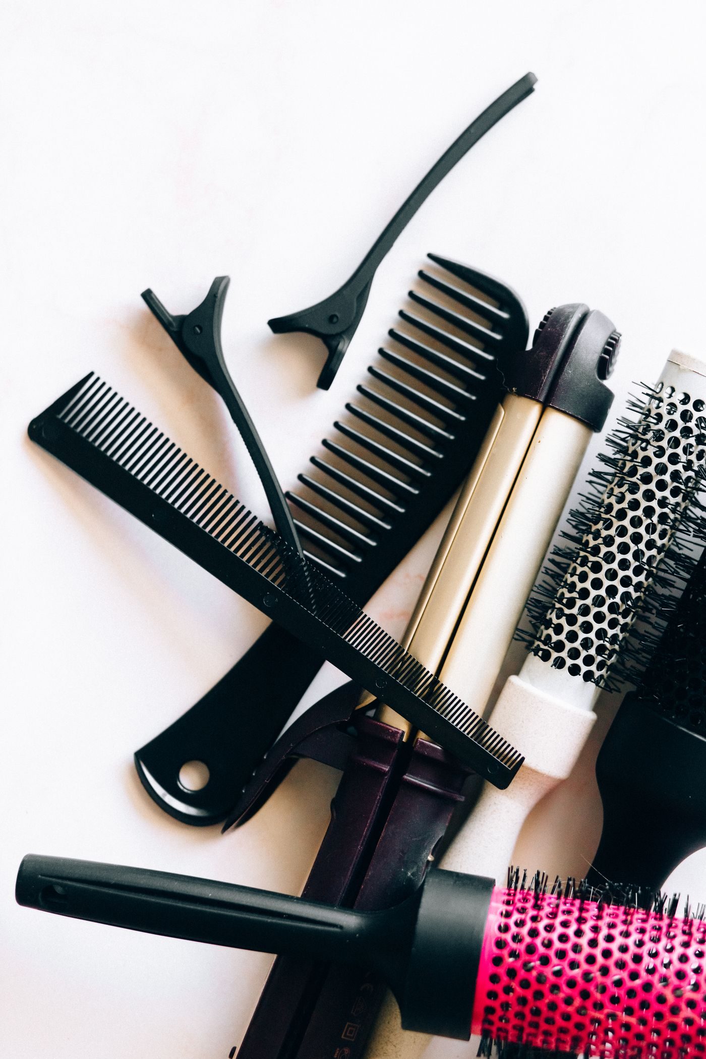 Styling tools laid out ready